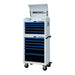 Tool chest with multiple drawers on wheels, featuring the BOXO USA brand.