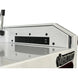 Metallic surface with power outlet and USB ports