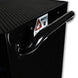 Black metal drawer with a handle and visible brand logo on a white background