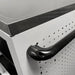 Metal tool cart with pegboard and handle