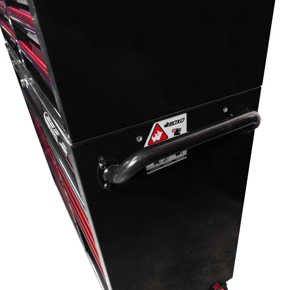 Black toolbox with a visible brand logo on a white background