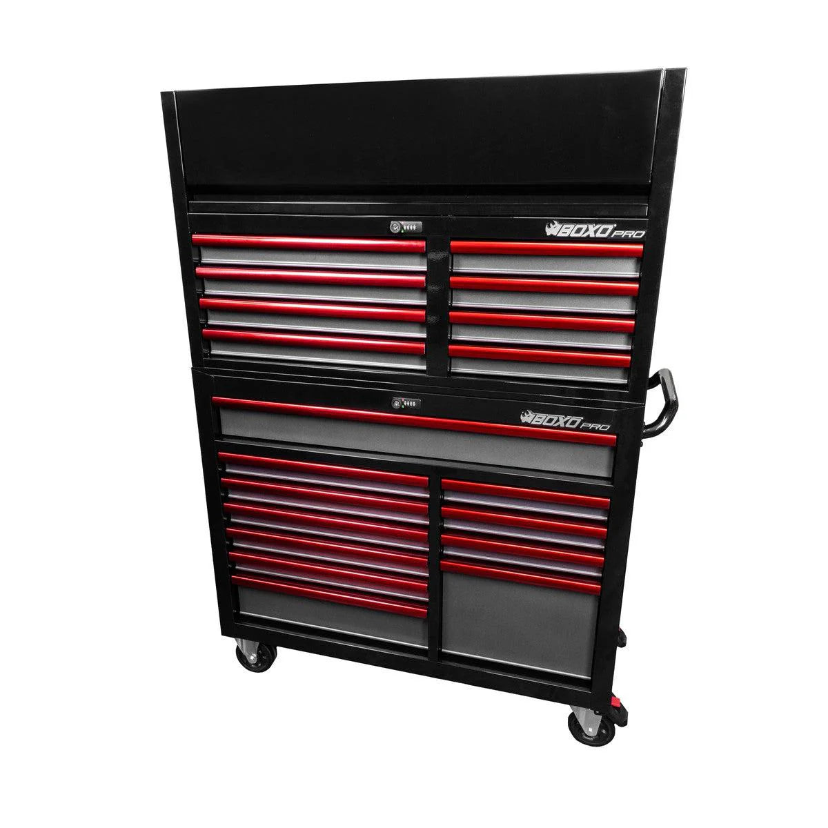 Tool chest with multiple drawers on a white background