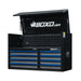 Black and blue tool chest with 'BOXO USA' branding on a white background
