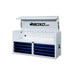 White tool chest with blue drawers and BOXO USA branding on a white background
