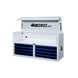 White tool chest with blue drawers and BOXO USA branding on a white background