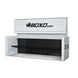 White storage cabinet with black pegboard and 'BOXO USA' logo on a white background
