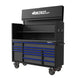 Black and blue toolbox with 'BOXO USA' branding on a white background
