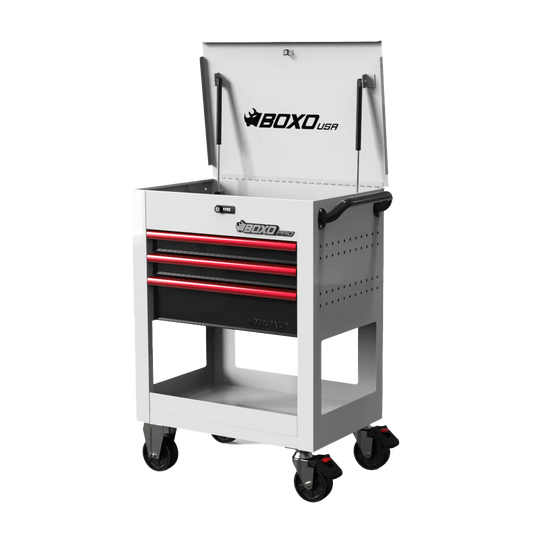 Tool chest with 'BOXO USA' branding on a white background