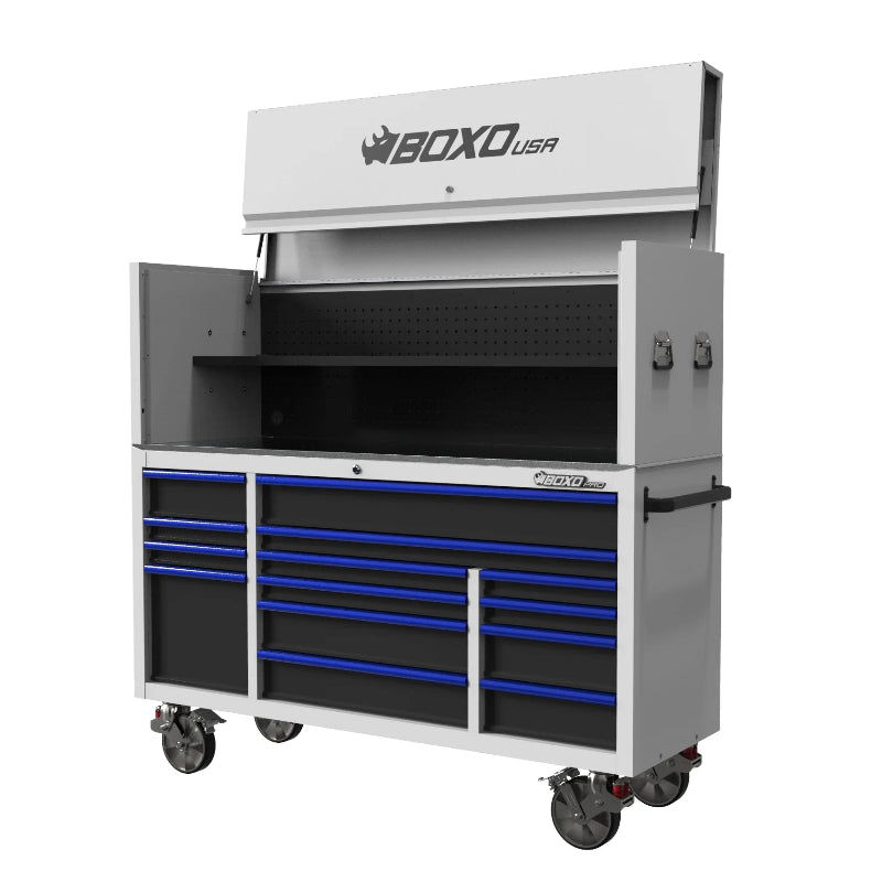 Tool chest with multiple drawers and a visible brand logo on a white background