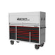 Tool chest with red drawers and 'BOXO USA' branding on a white background