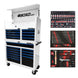 Tool chest with various tool sets displayed on a white background