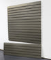 slatwall panels on white background