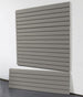 slatwall panel on white background