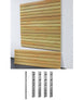 pvc slatwall panels with metal brackets on a white background