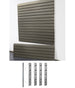 slatwall panel with mounting brackets on a white background