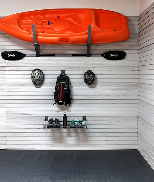 slatwall display with stuff