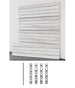 white slatwall panel with installstrips on white background