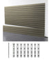 slatwall panels with installstrips on white background