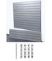 slatwall with installstrips on white background