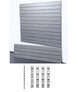slatwall with installstrips on white background