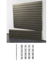 slatwall panel with installstrips on white background