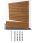 slatwall panels with installstrips on white background