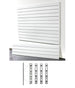 slatwall with installstrips on white background
