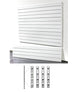 slatwall with installstrips on white background