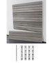 slatwall with installstrips on white background