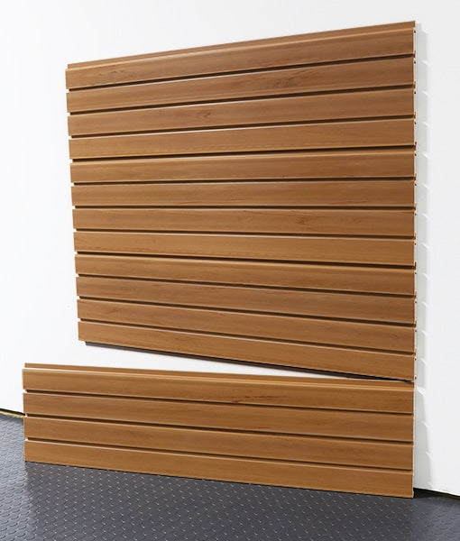 slatwall panel on white background