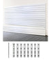 white slatwall panel on white background