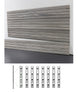 slatwall with installstrips in white background