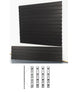 slatwall on white background with installstrips