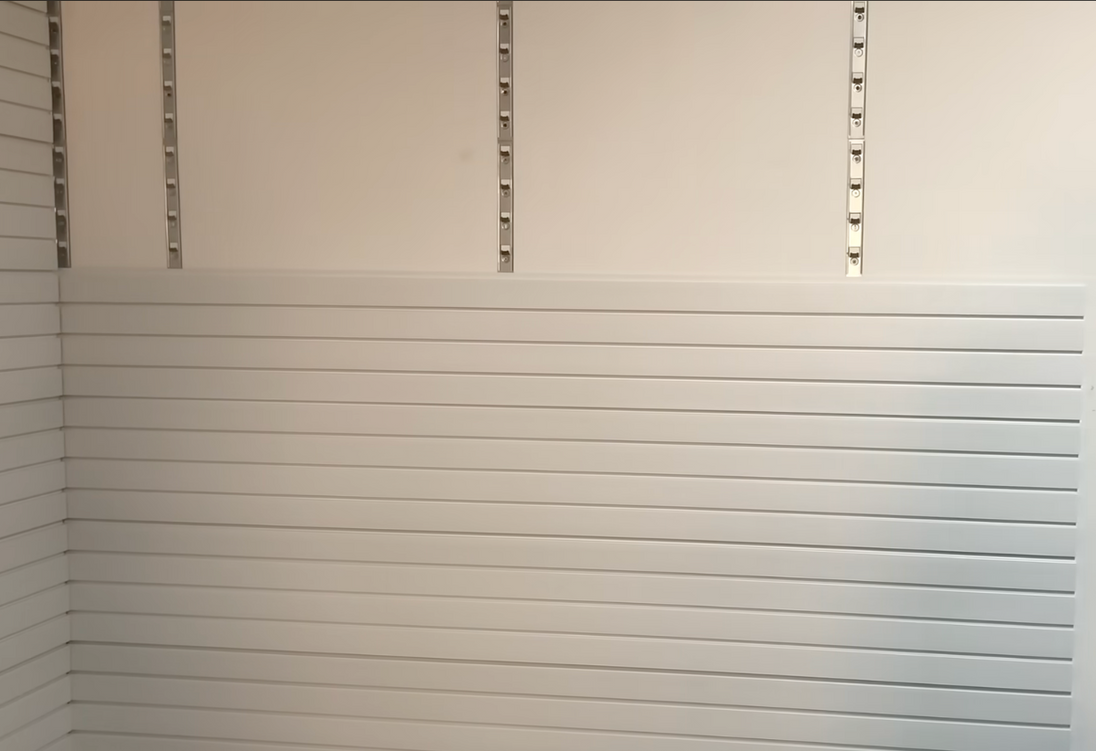 slatwall on the wall with installstrips